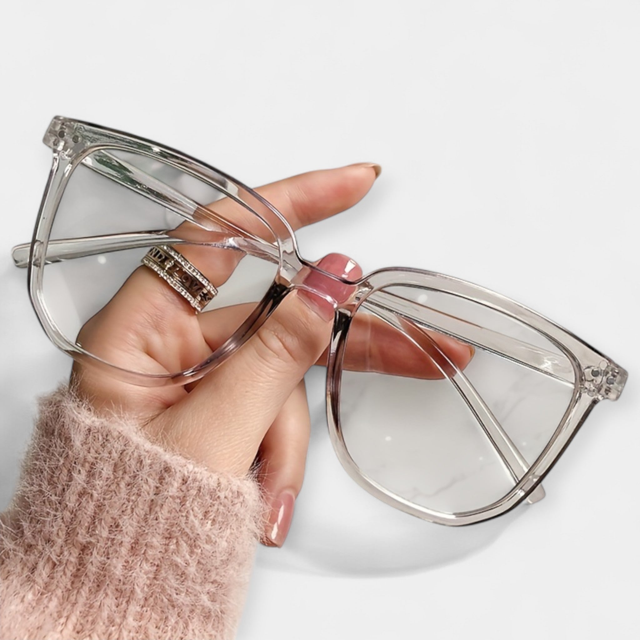 Štvorcové okuliare s ochranou proti modrému svetlu