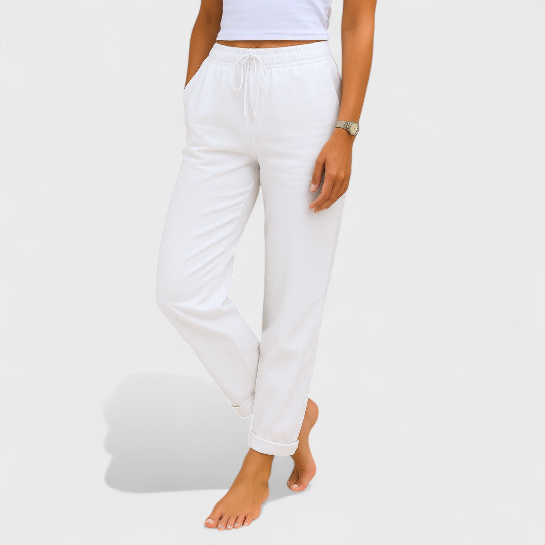 Klara - Ľanové Stretch Nohavice