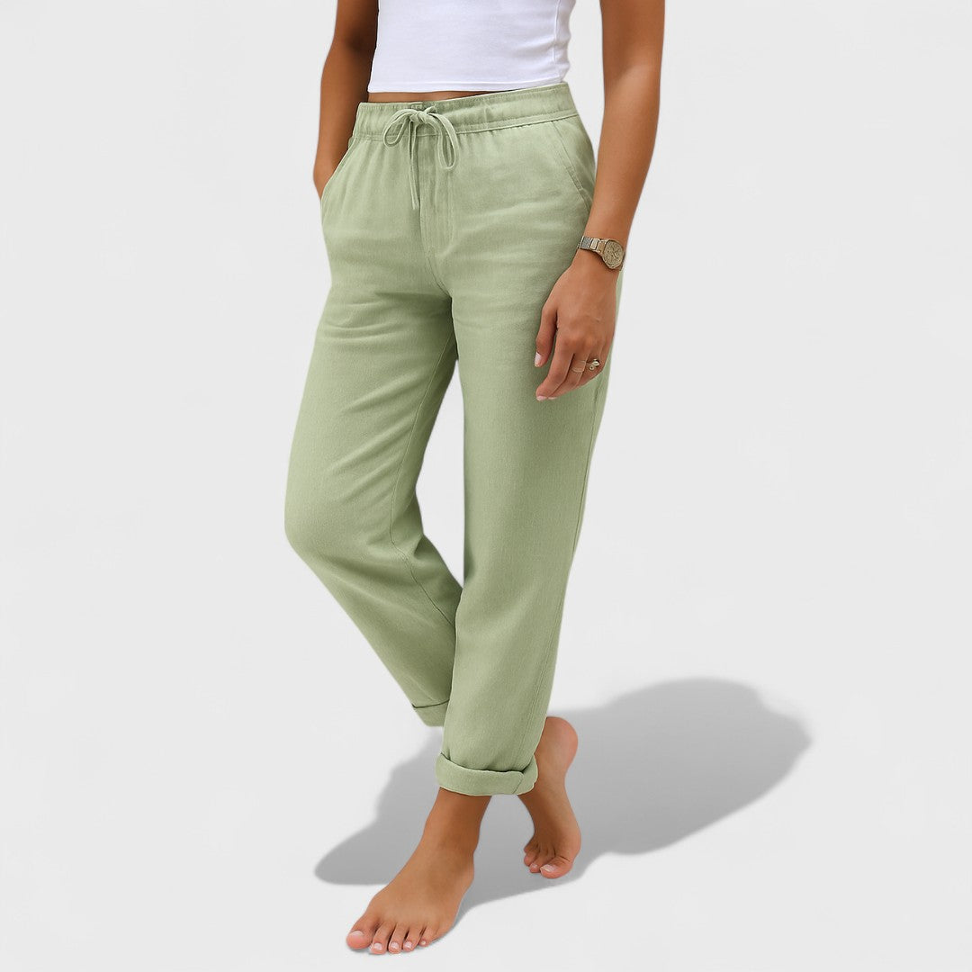 Klara - Ľanové Stretch Nohavice