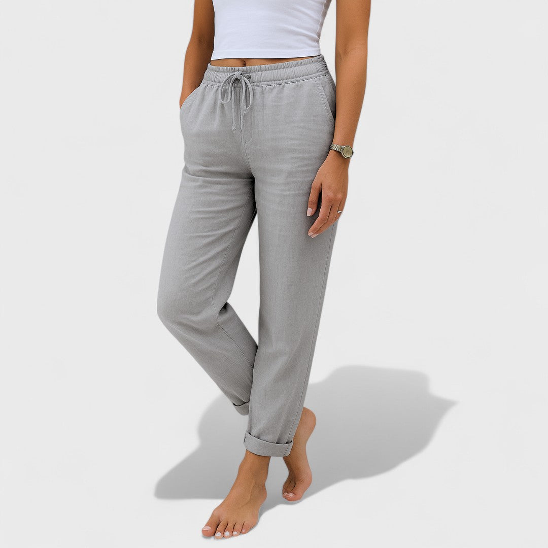 Klara - Ľanové Stretch Nohavice