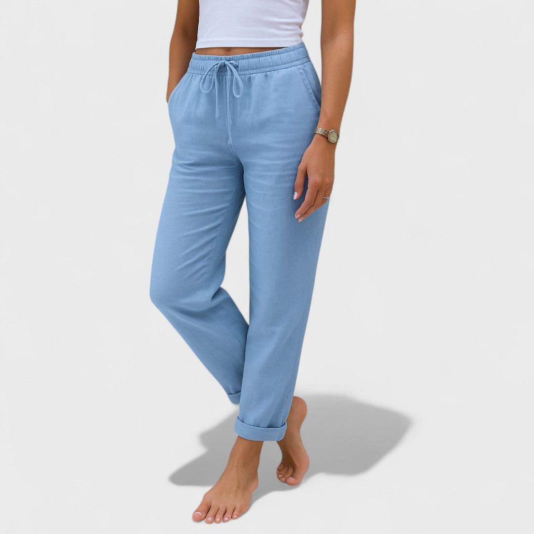 Klara - Ľanové Stretch Nohavice