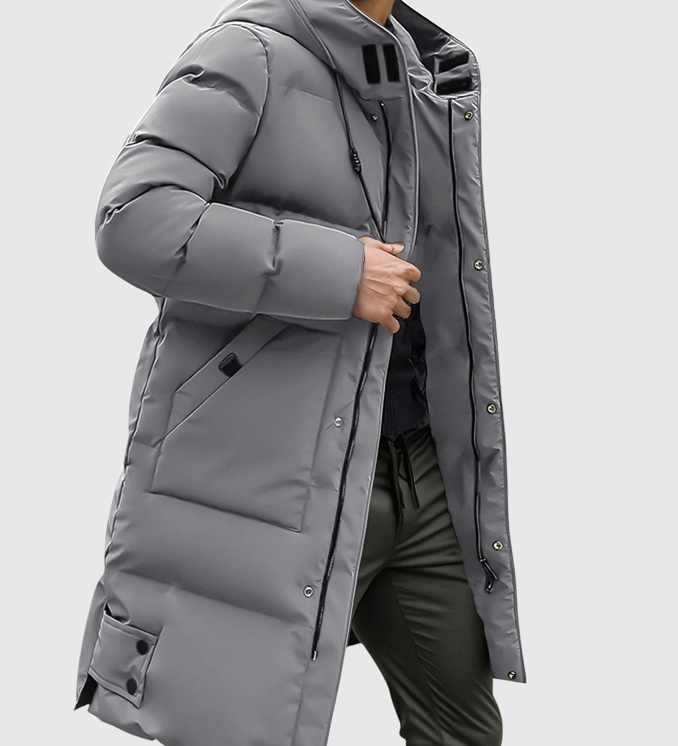 Jan – Dlhý páperový kabát s kapucňou