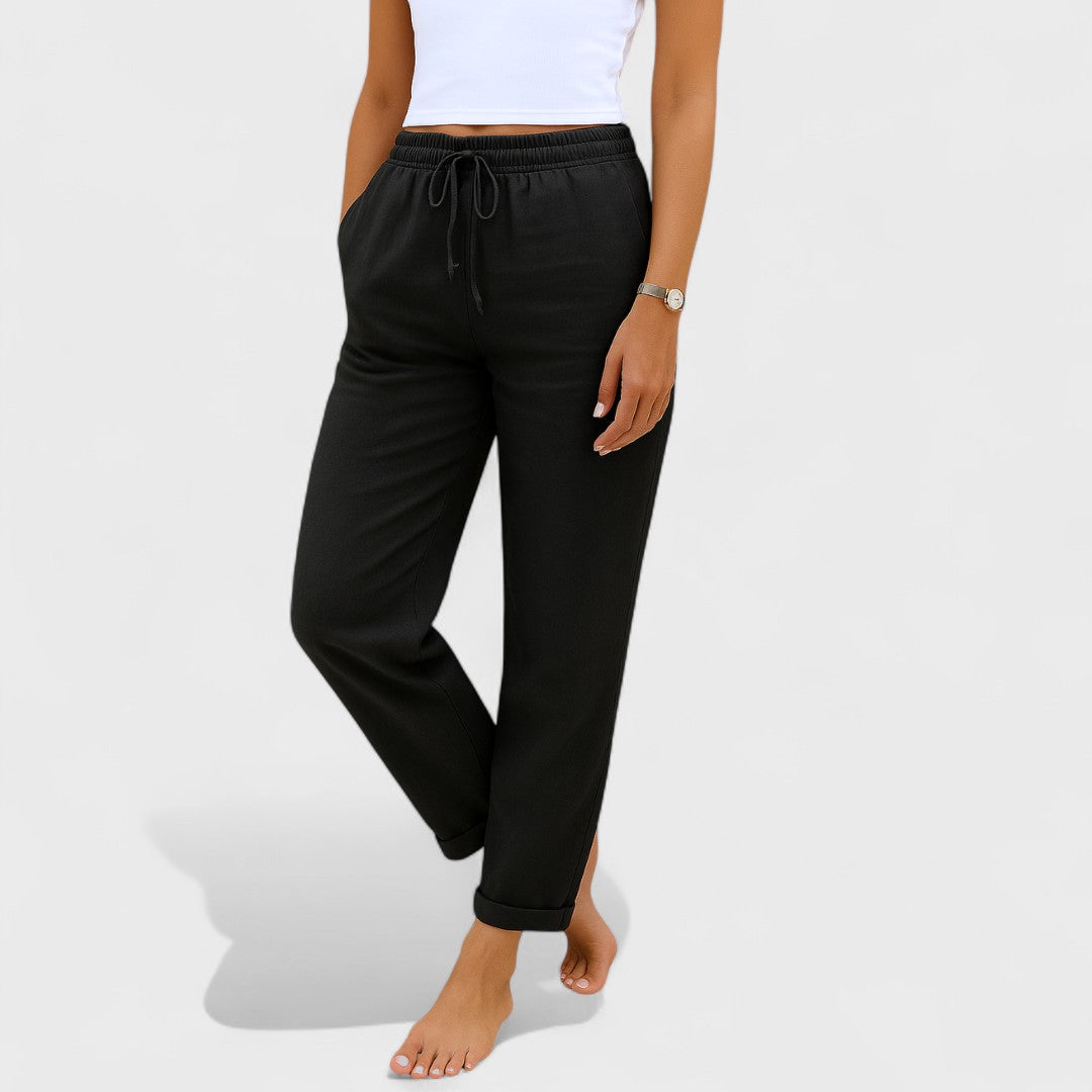 Klara - Ľanové Stretch Nohavice