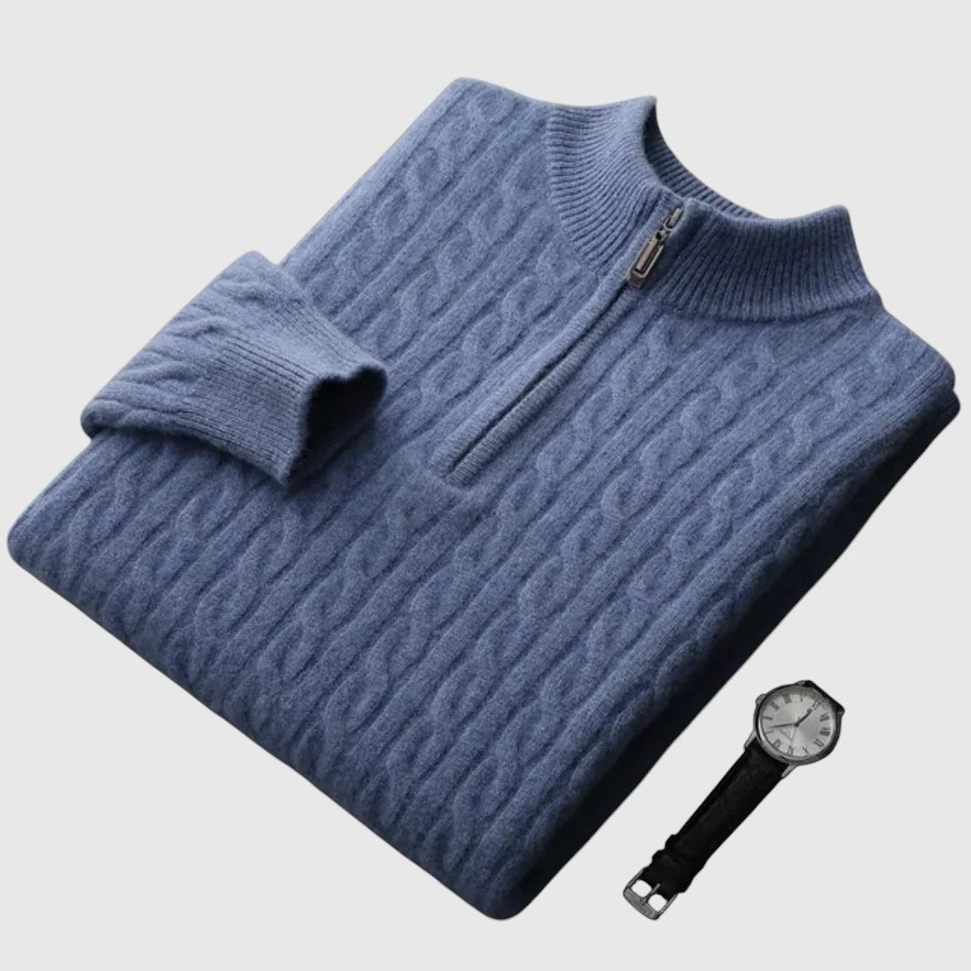 Milan - Pletená polokošeľa z kašmíru Deneb