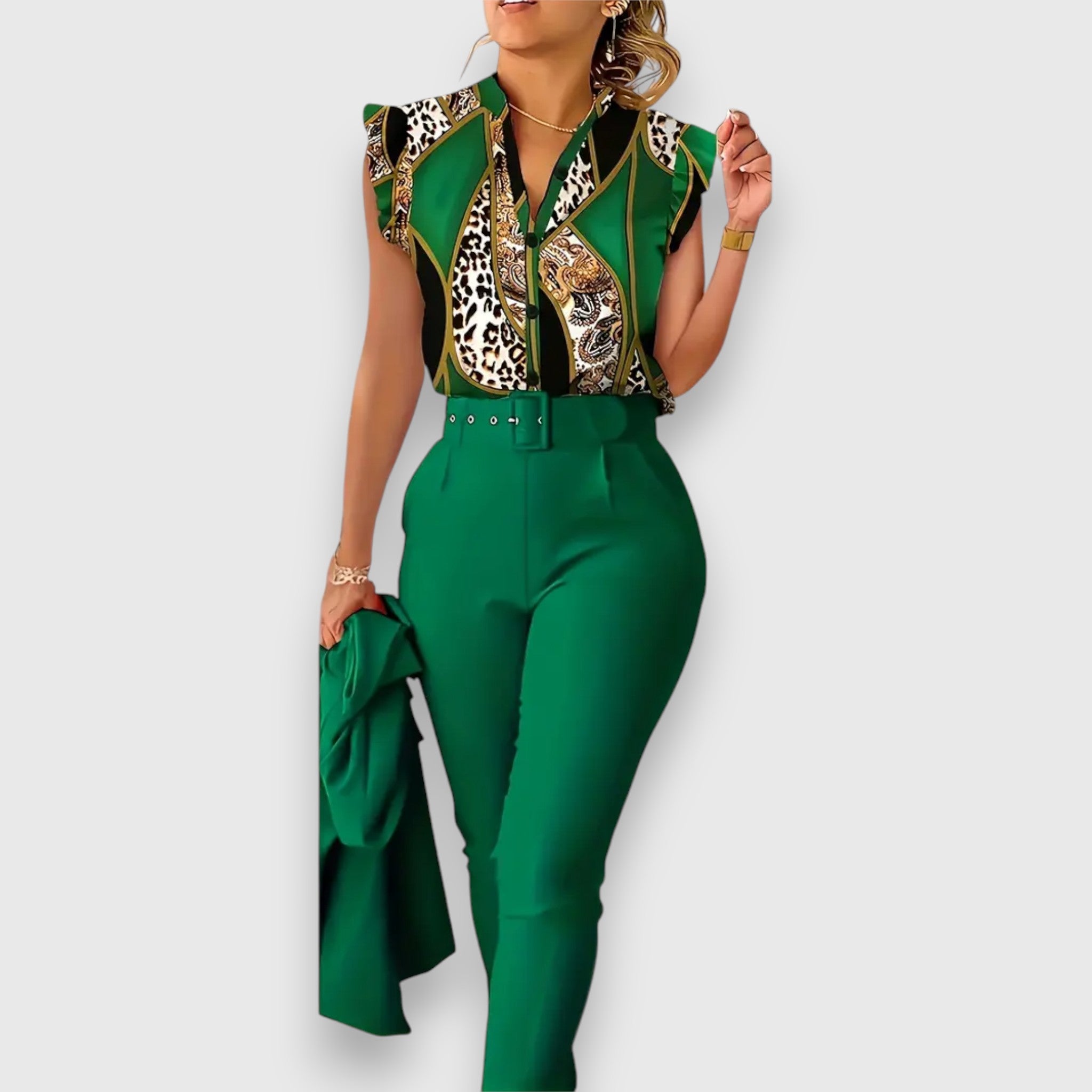 Súprava z dvoch prvkov s moderným leopardím vzorom