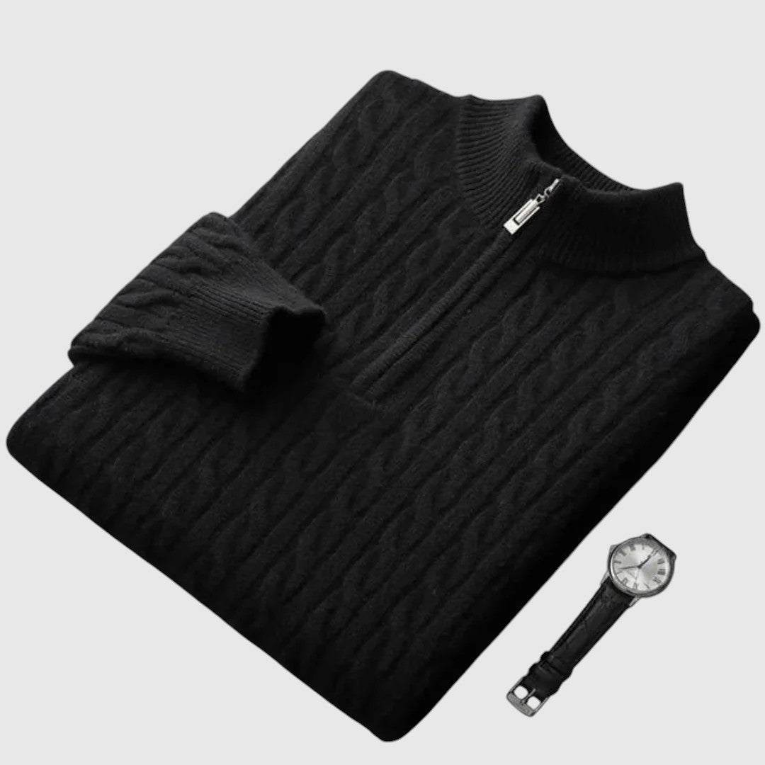 Milan - Pletená polokošeľa z kašmíru Deneb