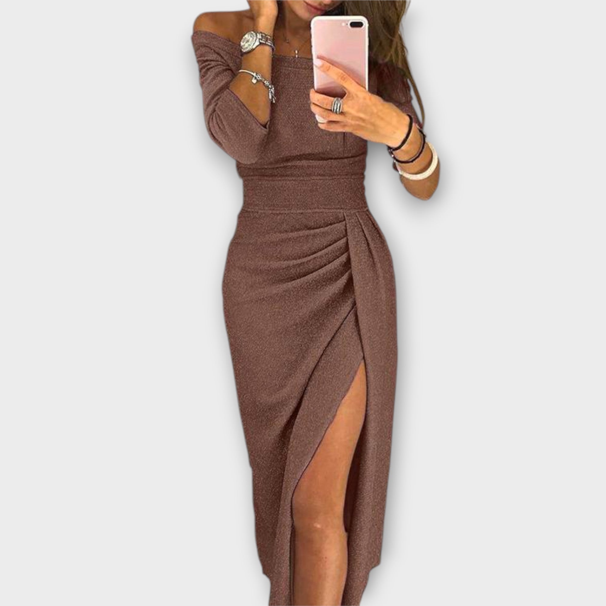 Lena - Elegantné šaty s odhalenými ramenami