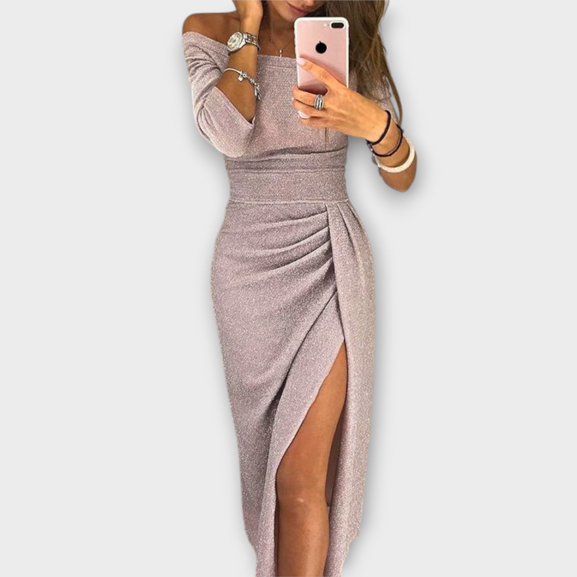 Lena - Elegantné šaty s odhalenými ramenami