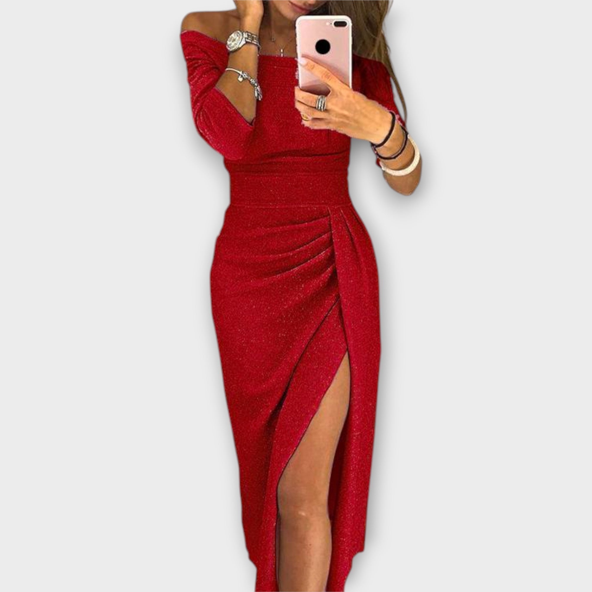 Lena - Elegantné šaty s odhalenými ramenami