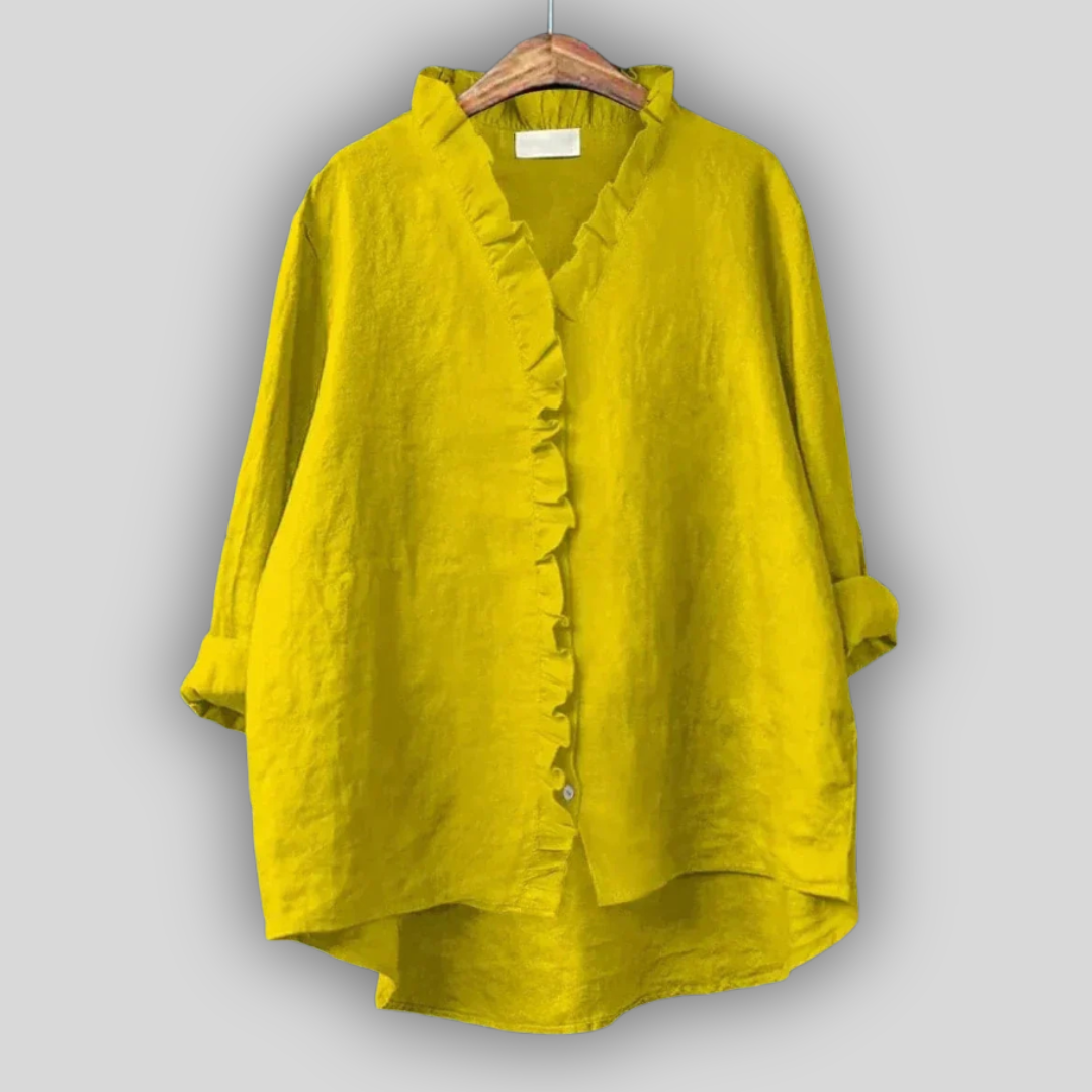 Ľanová blúzka Zemská elegancia