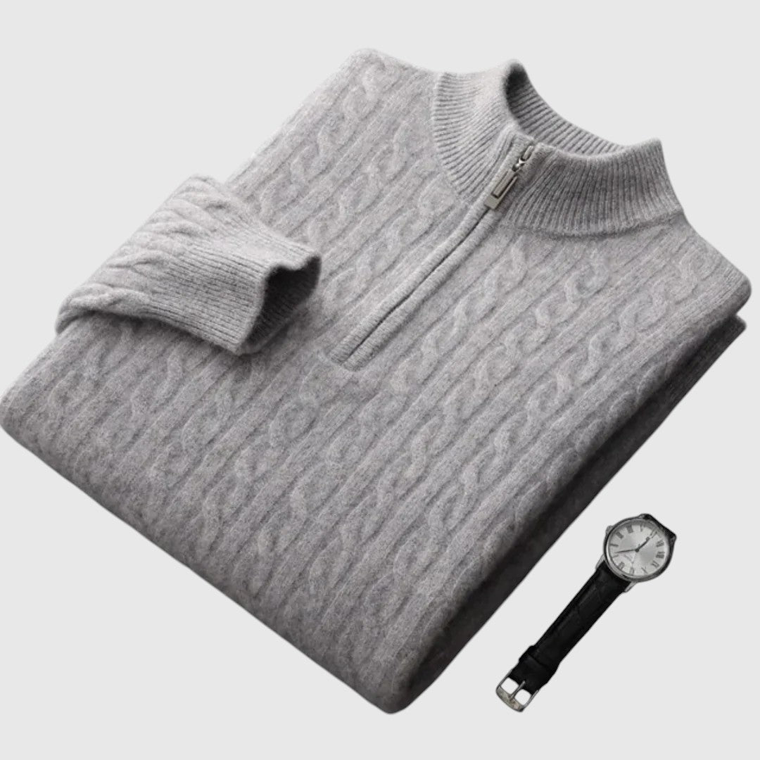 Milan - Pletená polokošeľa z kašmíru Deneb