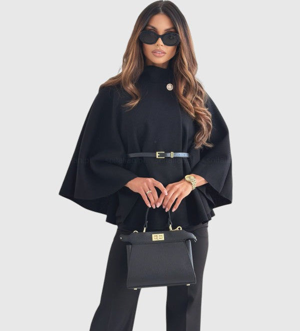 LEA - Štýlová bunda s motýlími rukávmi a opaskom