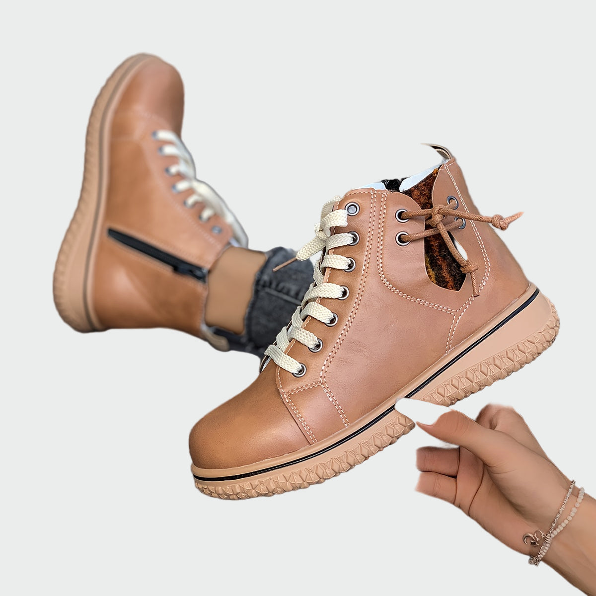 Ortopedické kožené topánky po členky