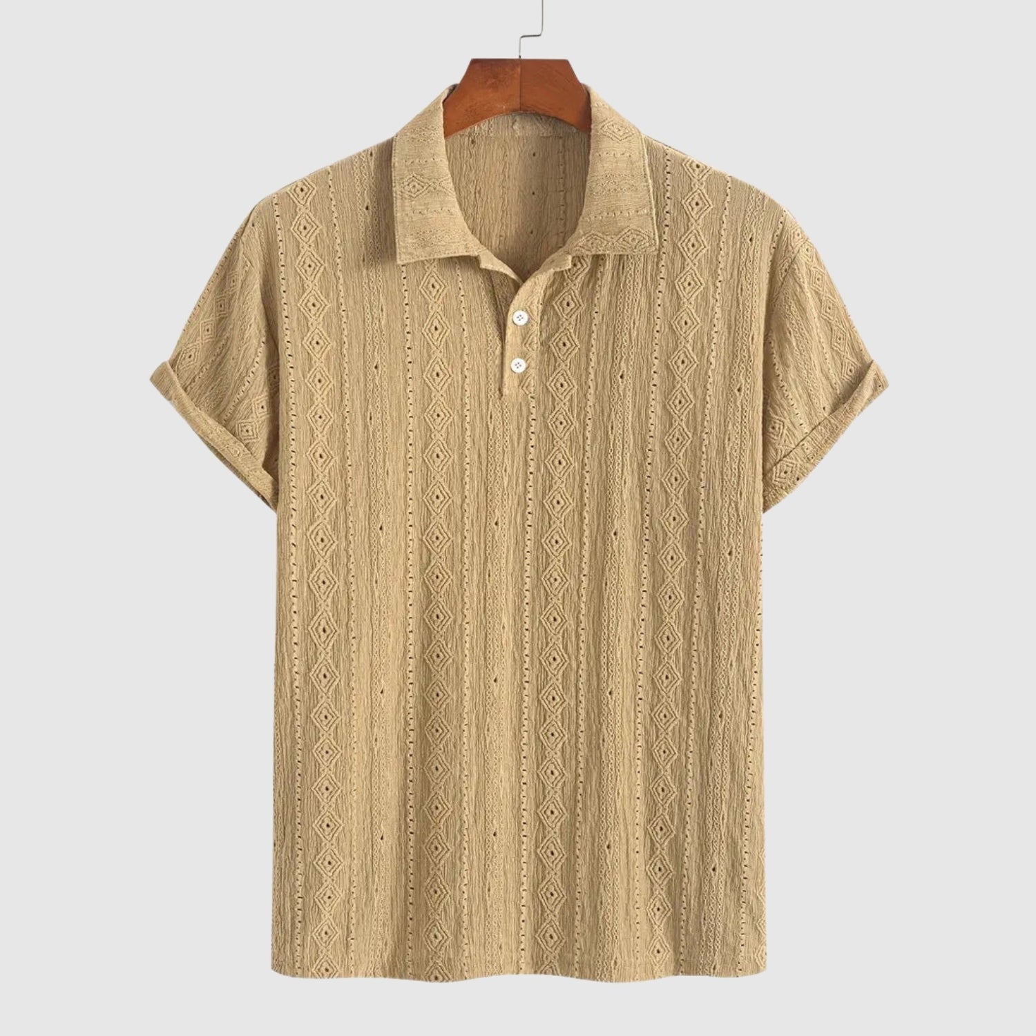 Alexander – Jemne pletený polo s textúrovaným dizajnom