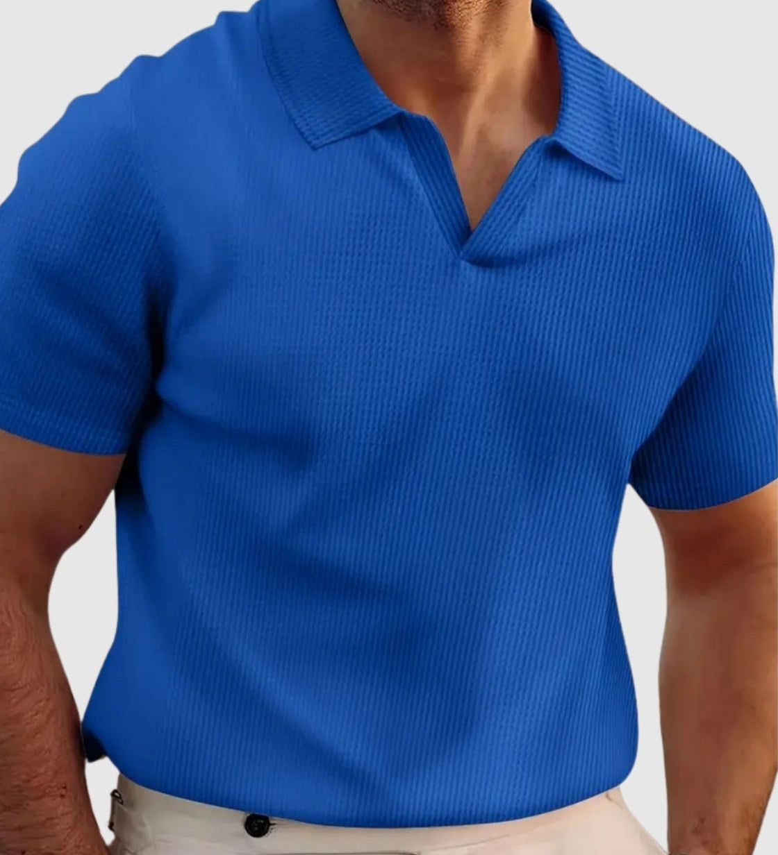 Norbert – Ribaná tričko s V-krkom