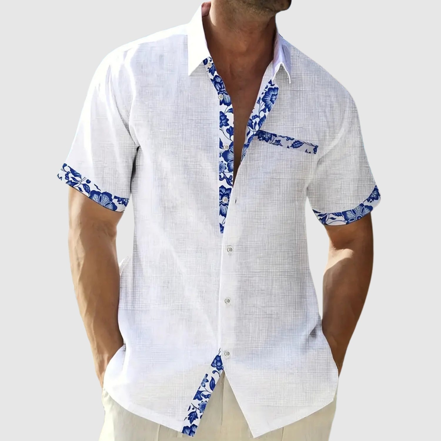 Henrich – Košeľa s krátkym rukávom a kontrastnými detailmi