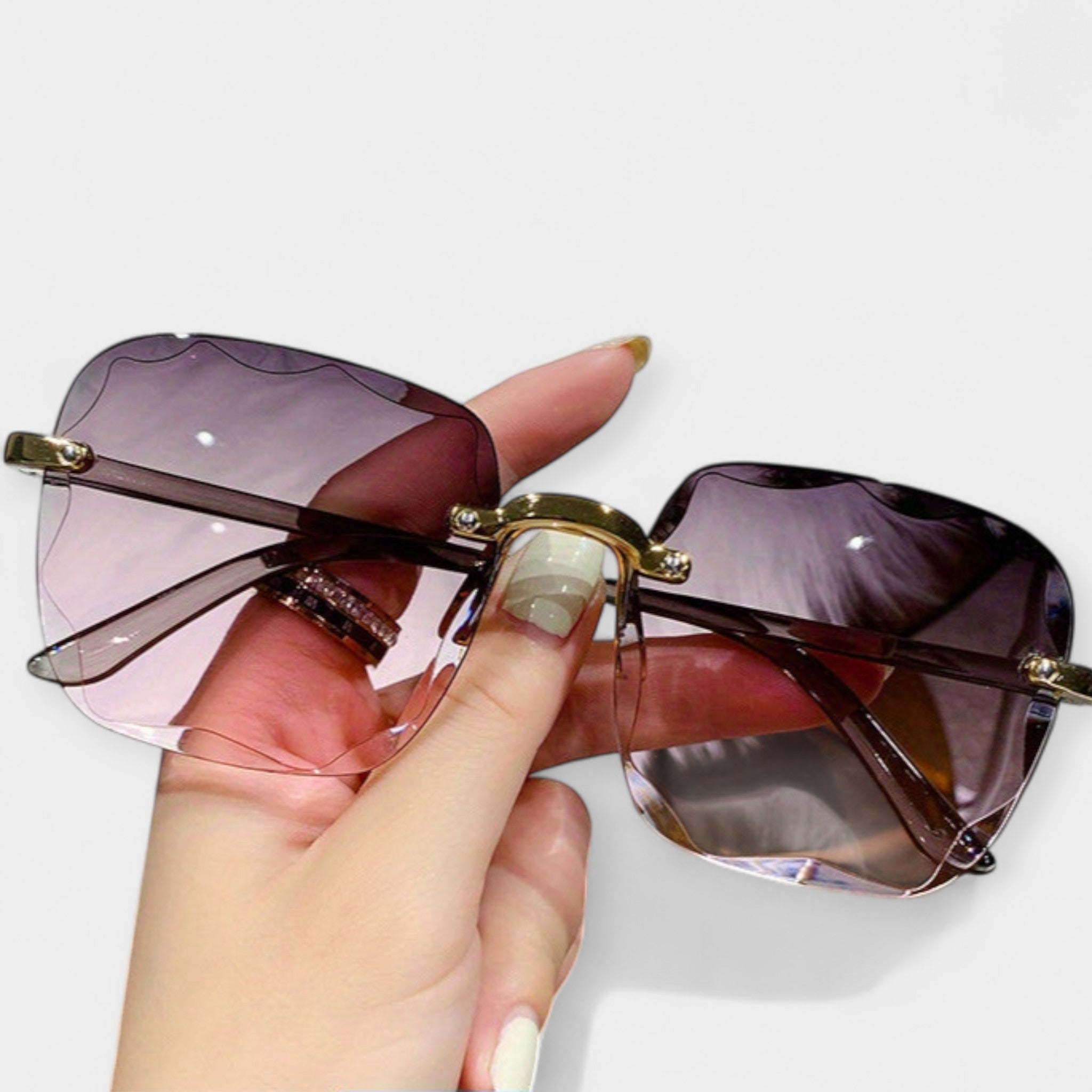 Klasické Retro Okuliare Bez Rámu