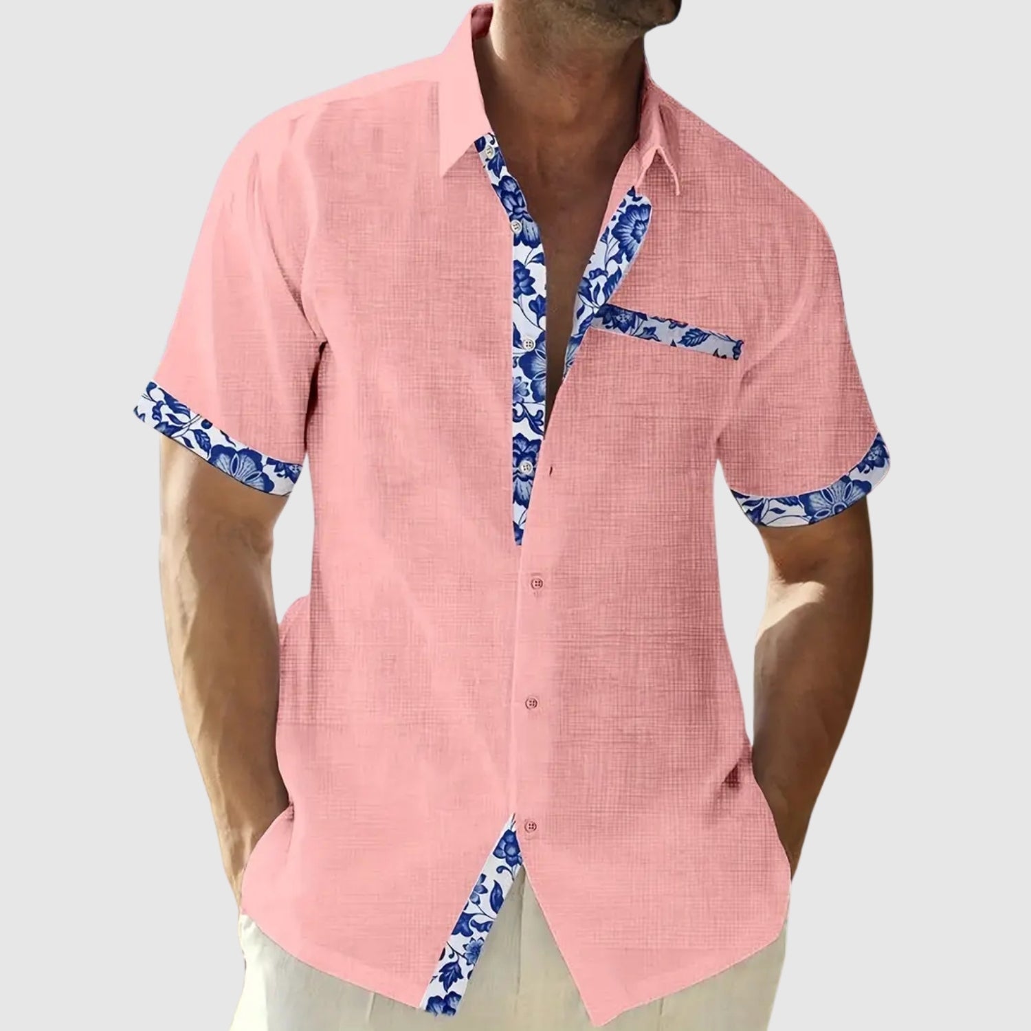 Henrich – Košeľa s krátkym rukávom a kontrastnými detailmi