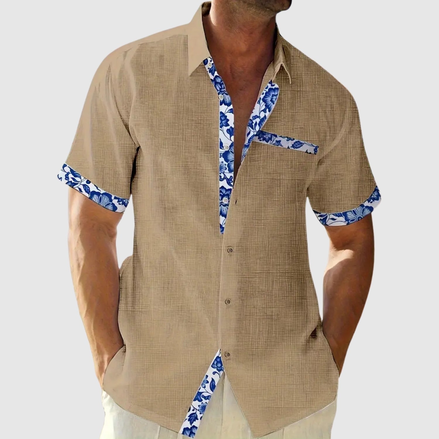 Henrich – Košeľa s krátkym rukávom a kontrastnými detailmi