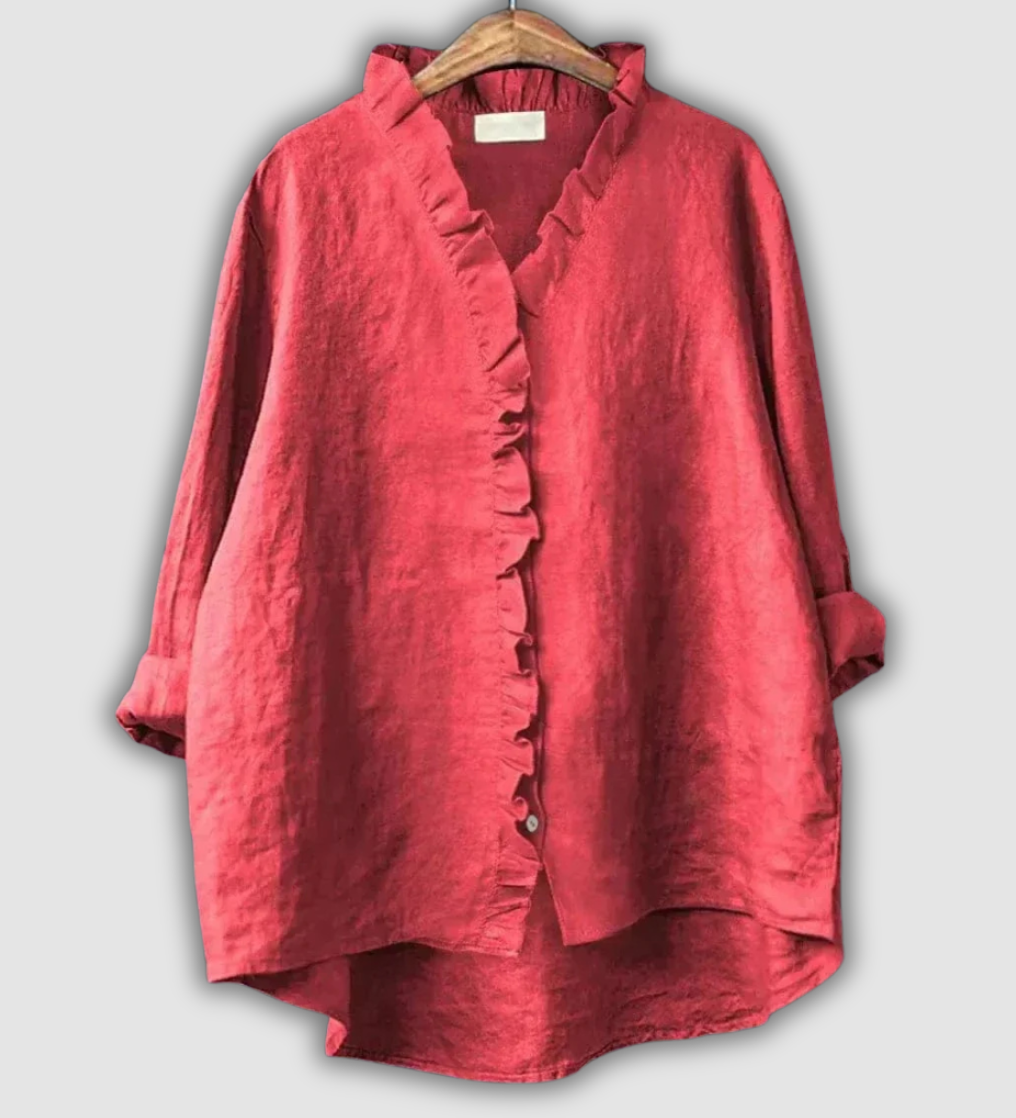 Ľanová Hnedá Blúzka Pokoj