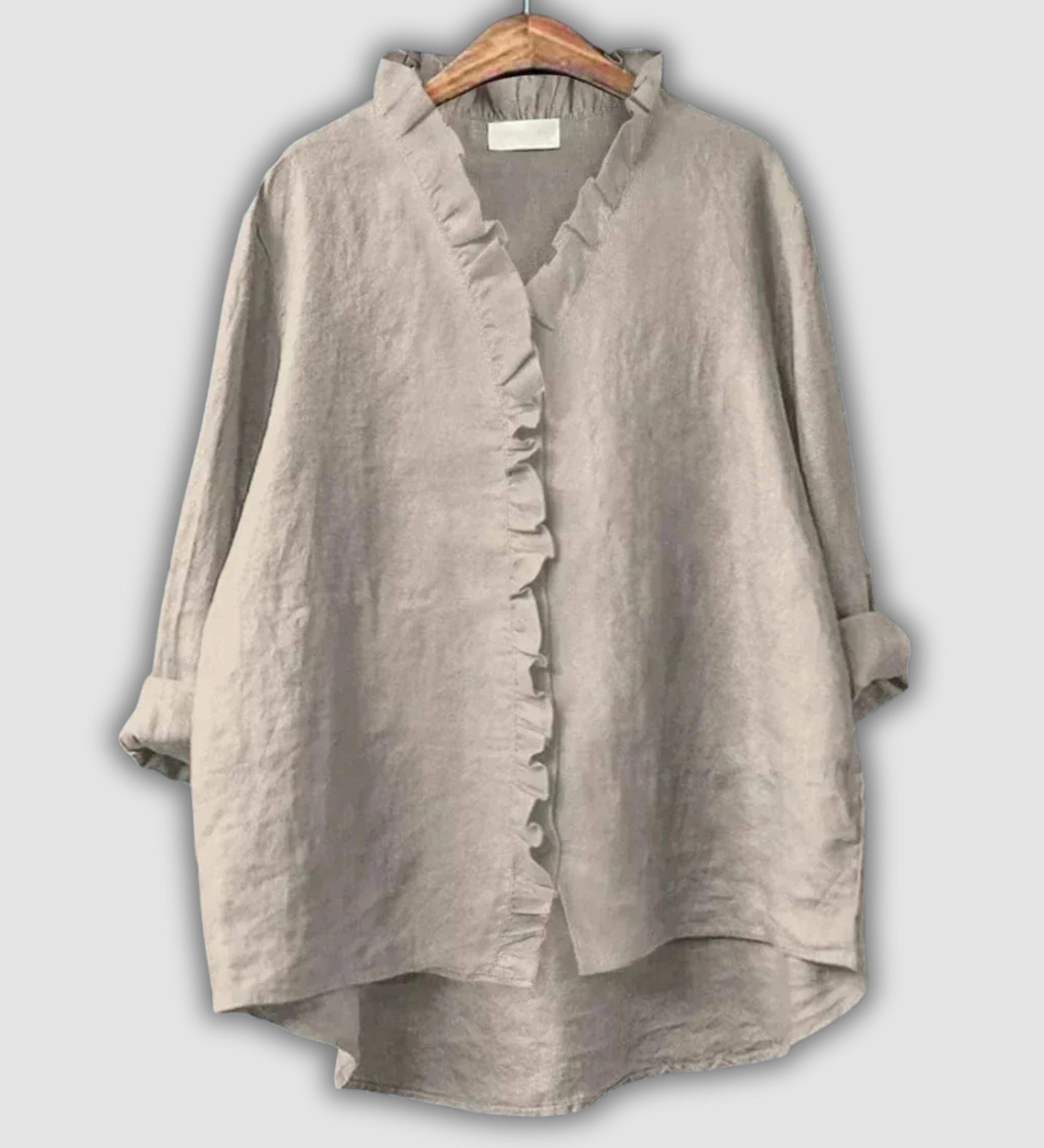 Ľanová Hnedá Blúzka Pokoj