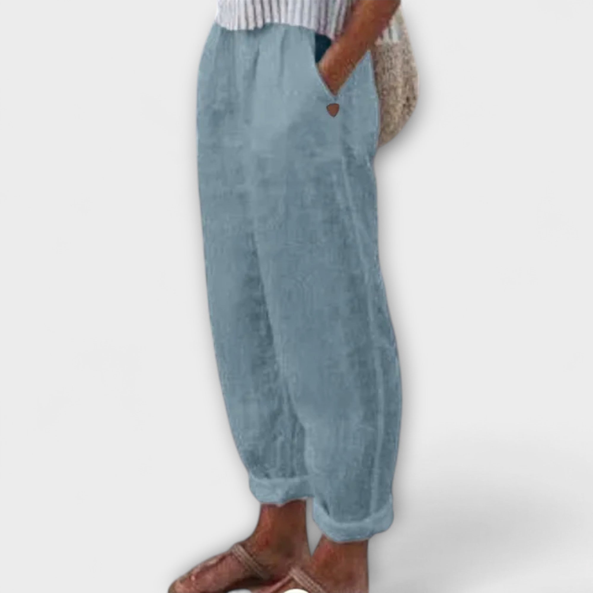 Klára - Nohavice s mäkkým pásom a bočnými vreckami