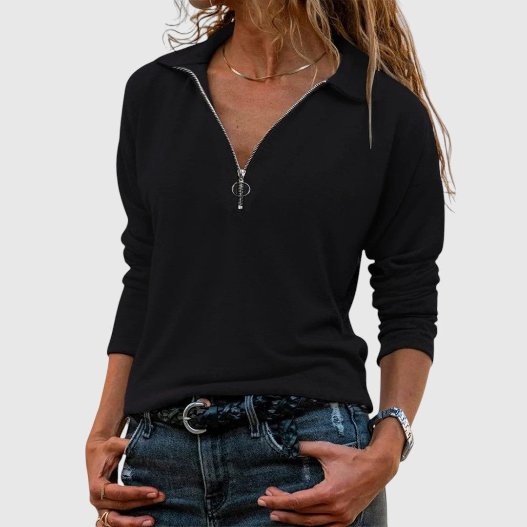 Nadin - Dámske pulóvre s polovičným zipsom