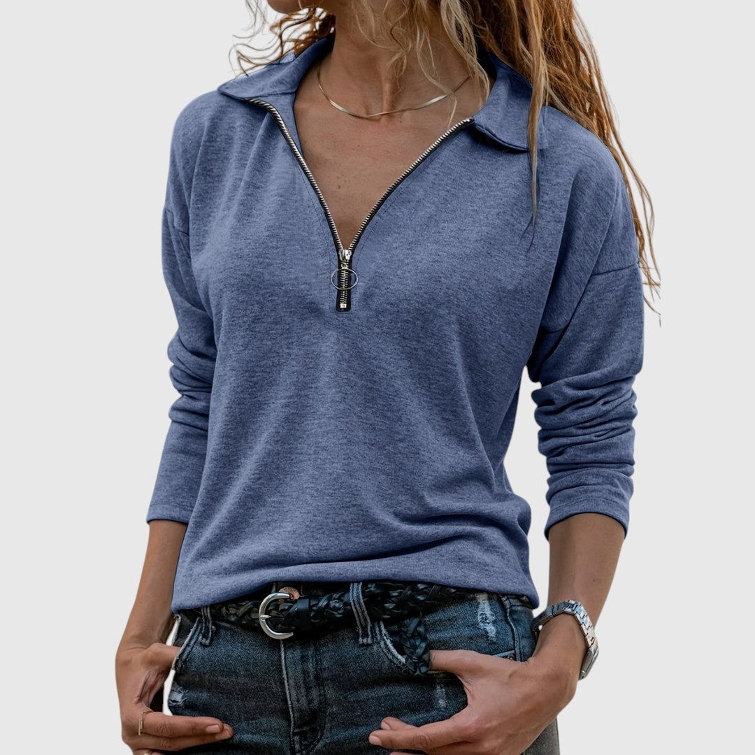 Nadin - Dámske pulóvre s polovičným zipsom