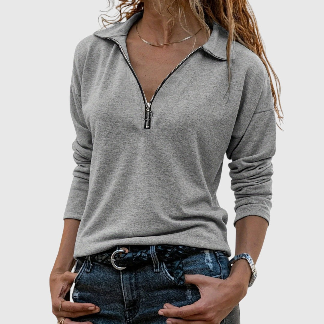 Nadin - Dámske pulóvre s polovičným zipsom