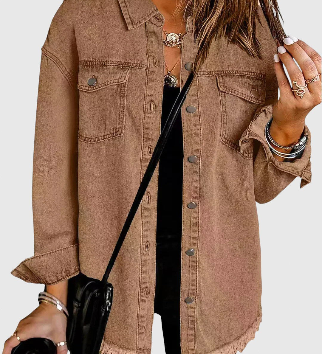 Ruža – Dámska mestská kožená bunda