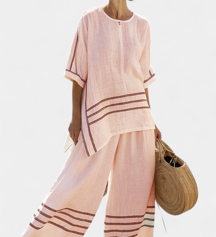 Overal so širokými pruhmi a asymetrickým strihom - moderný a pohodlný štýl