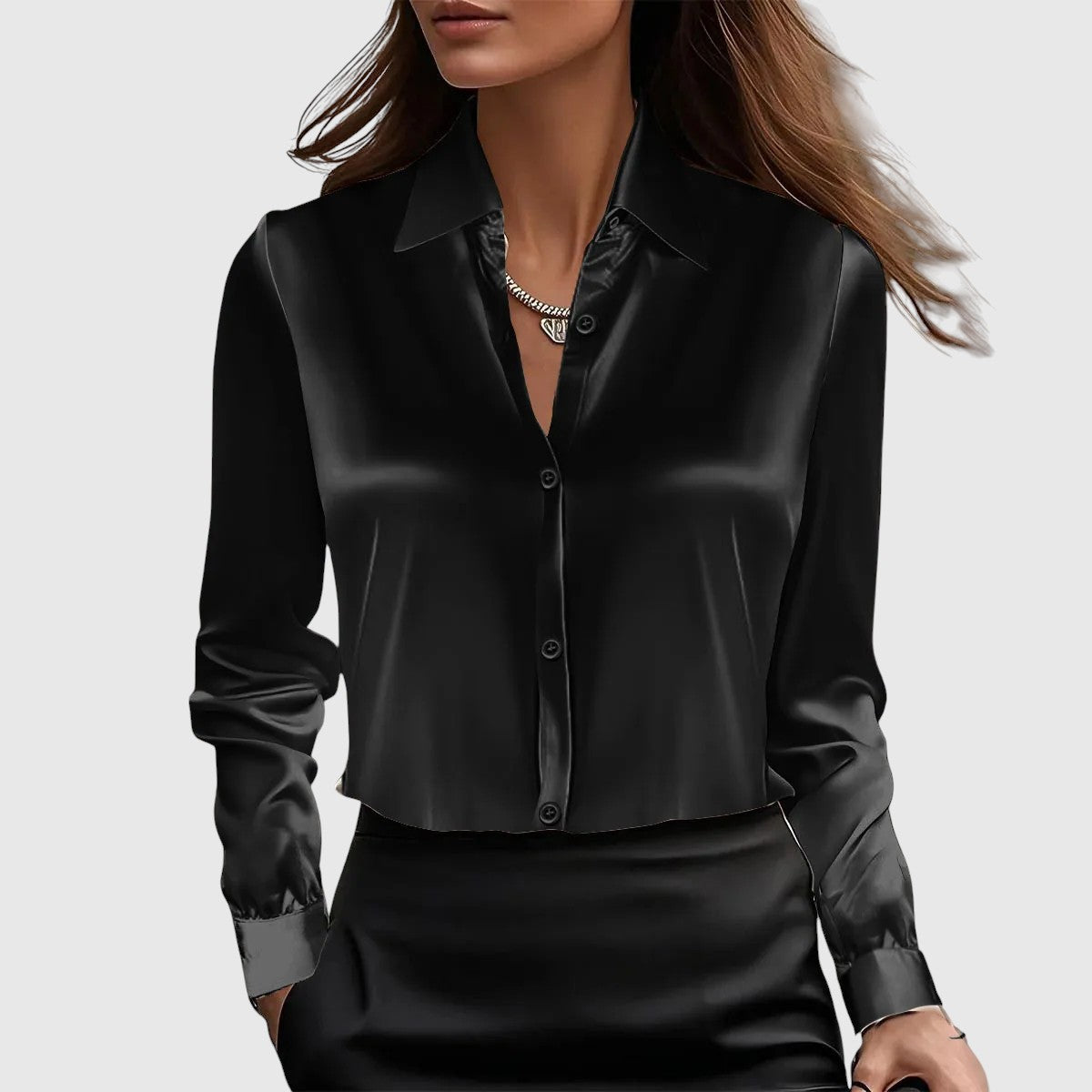 Lúcia – elegantná saténová košeľa