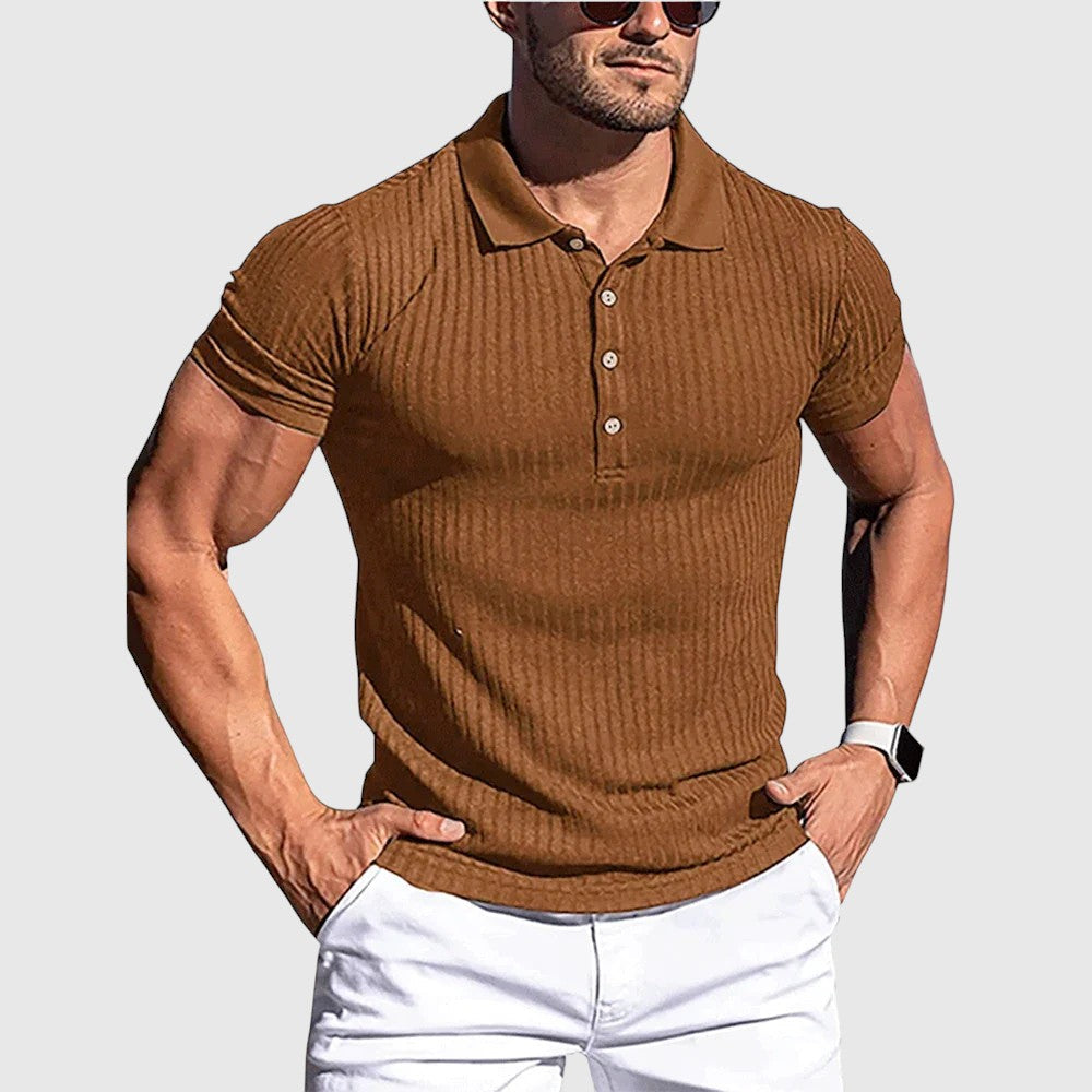 Leopold - Elegantná pruhovaná polo košeľa