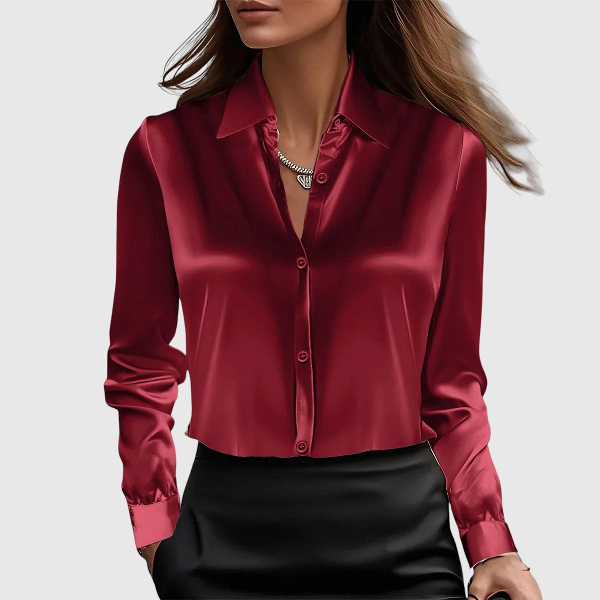 Lúcia – elegantná saténová košeľa