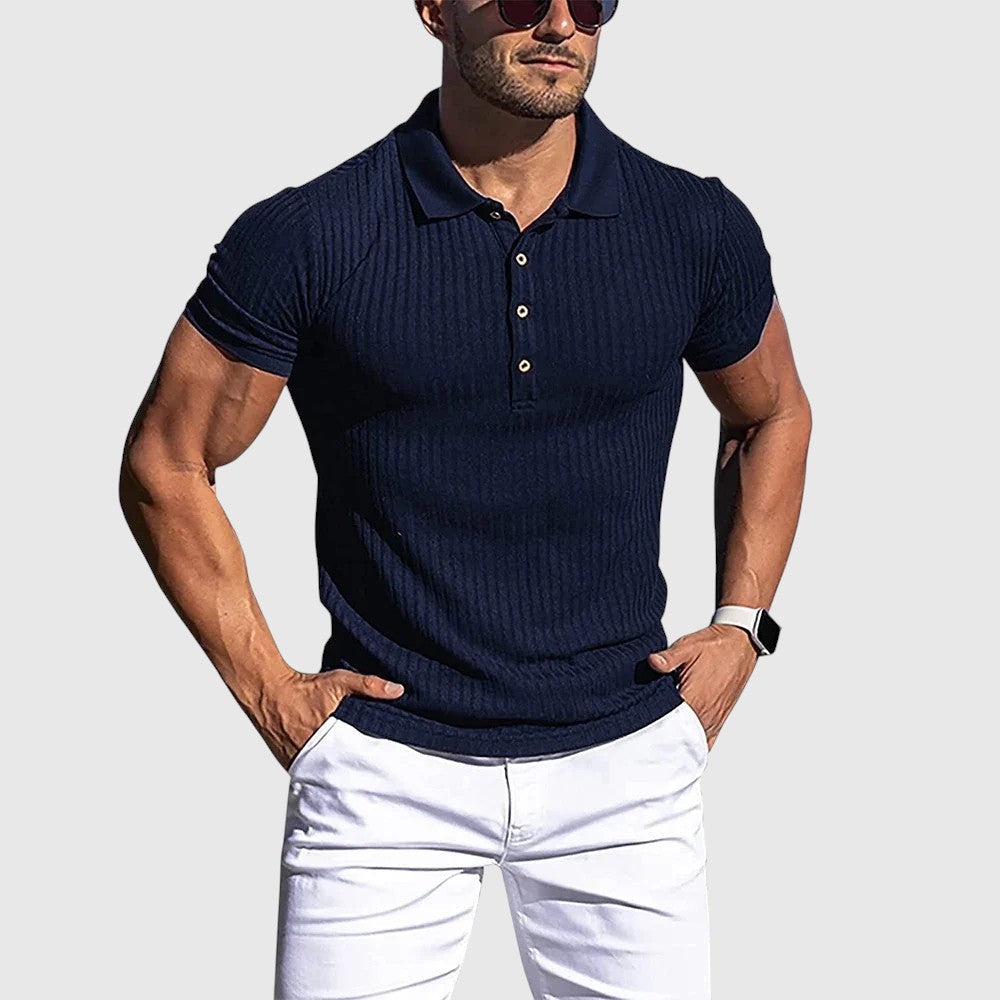 Leopold - Elegantná pruhovaná polo košeľa