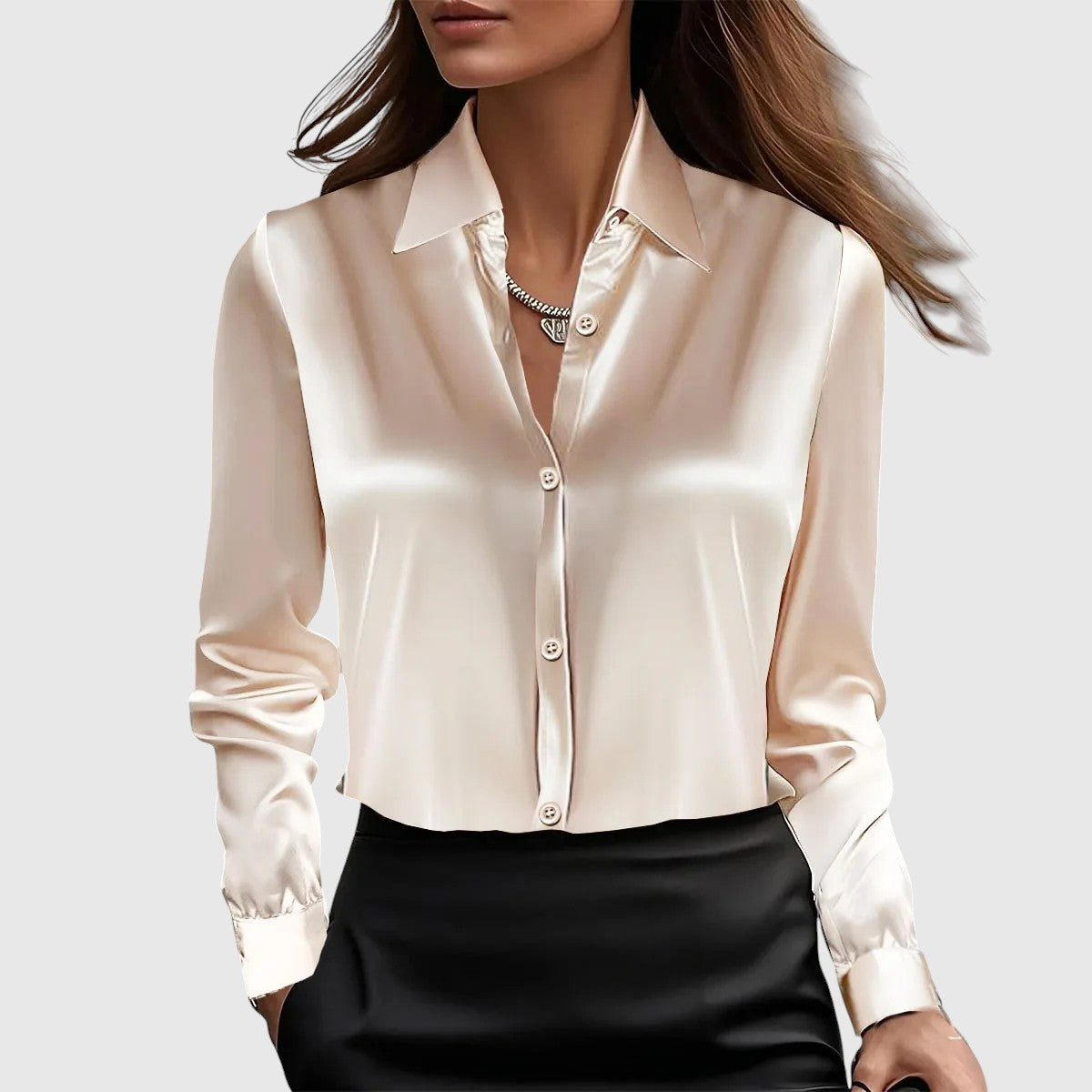 Lúcia – elegantná saténová košeľa