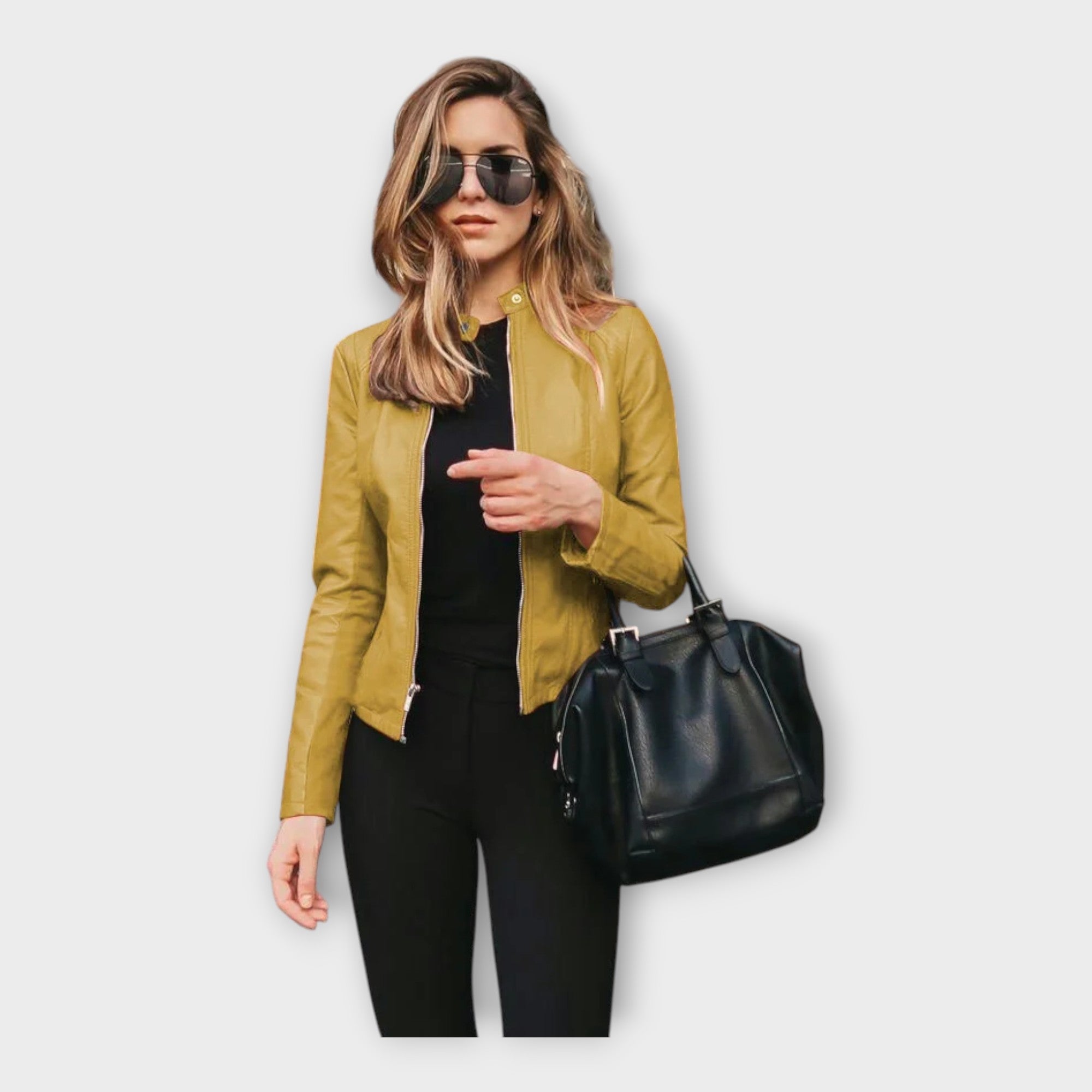 Kožená Bunda s Moderným Strihom