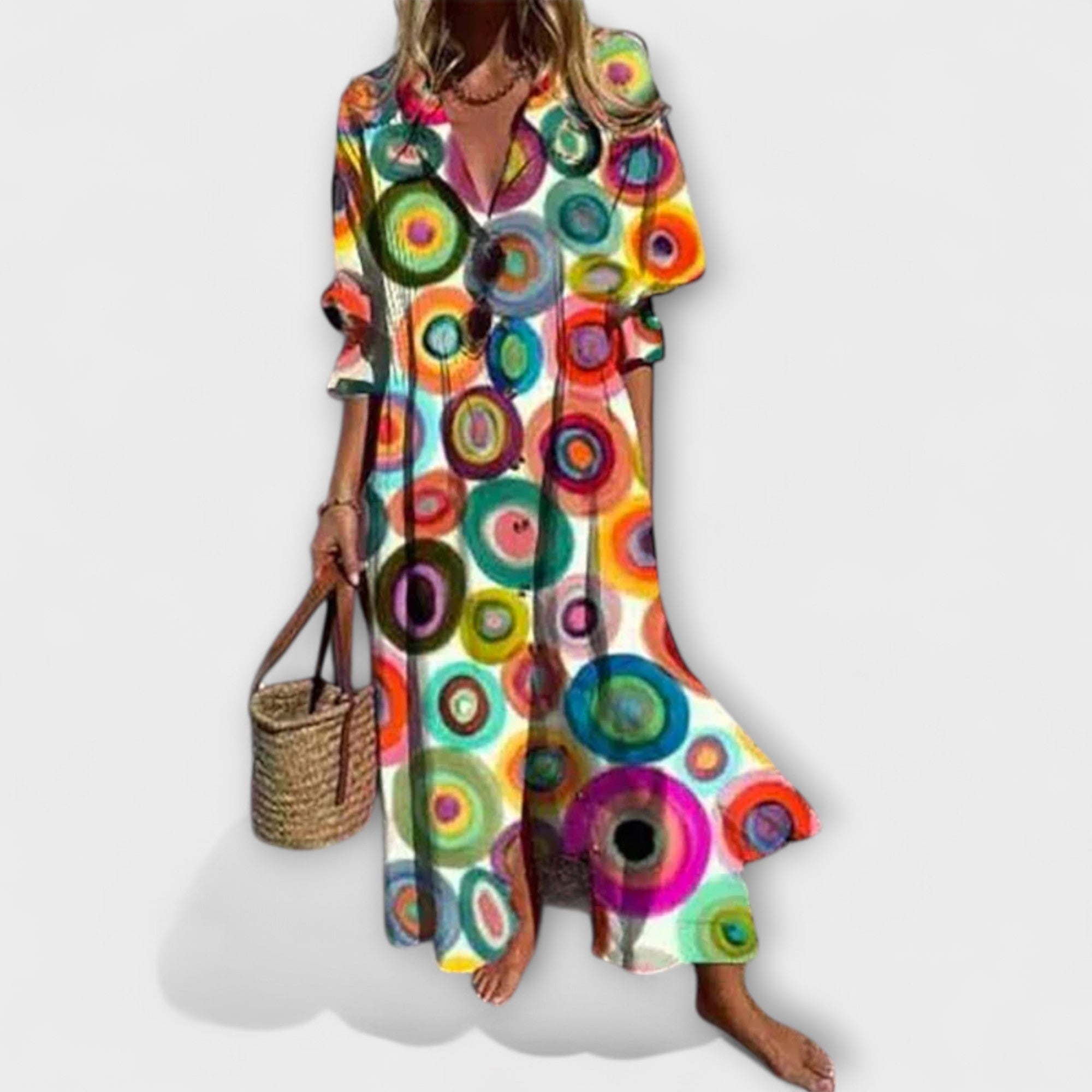 Lila - Osobný maxi kabát s pokrytím brucha