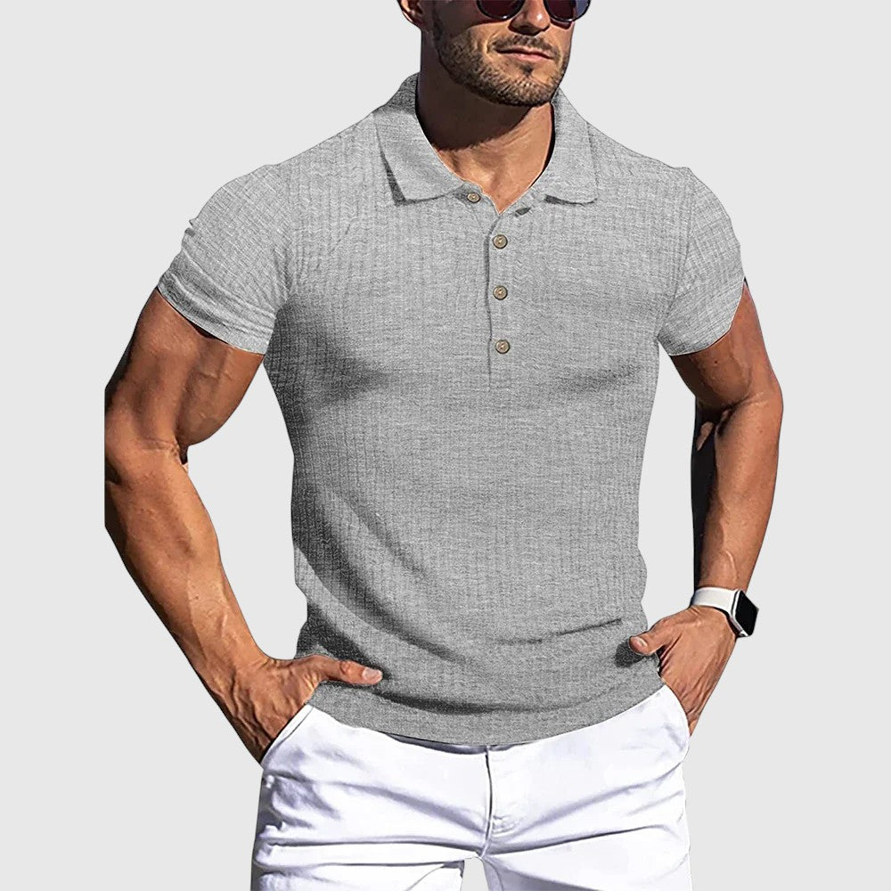 Leopold - Elegantná pruhovaná polo košeľa