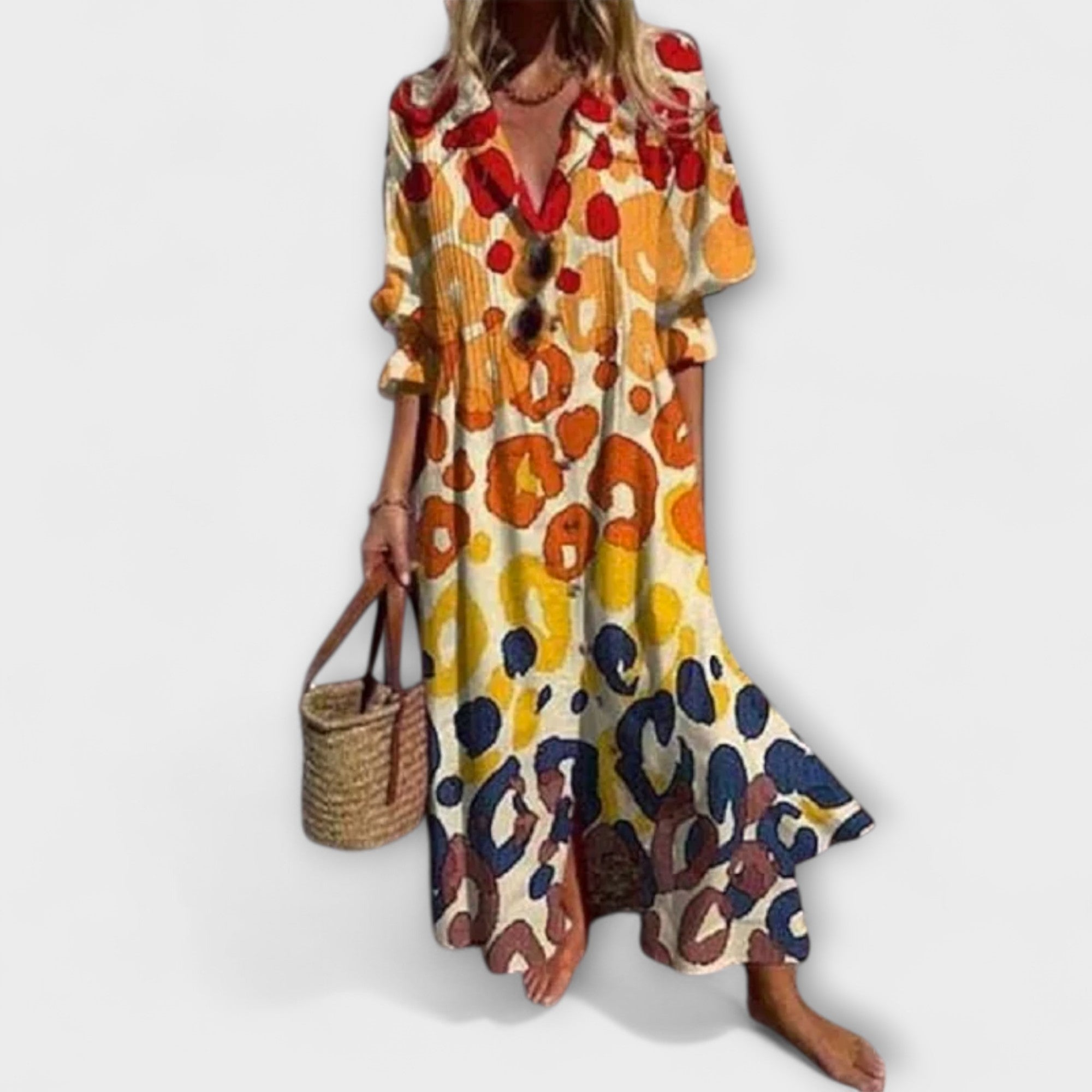 Lila - Osobný maxi kabát s pokrytím brucha