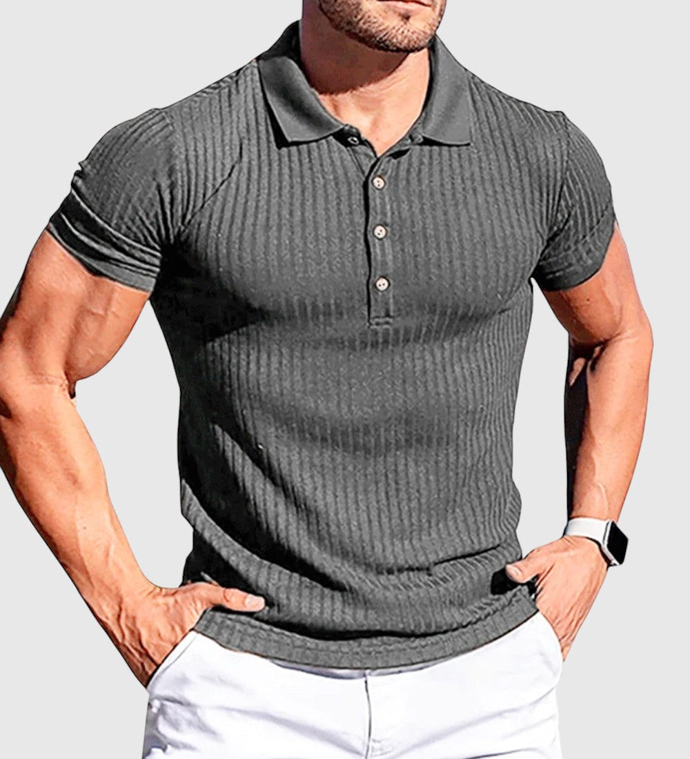 Leopold - Elegantná pruhovaná polo košeľa