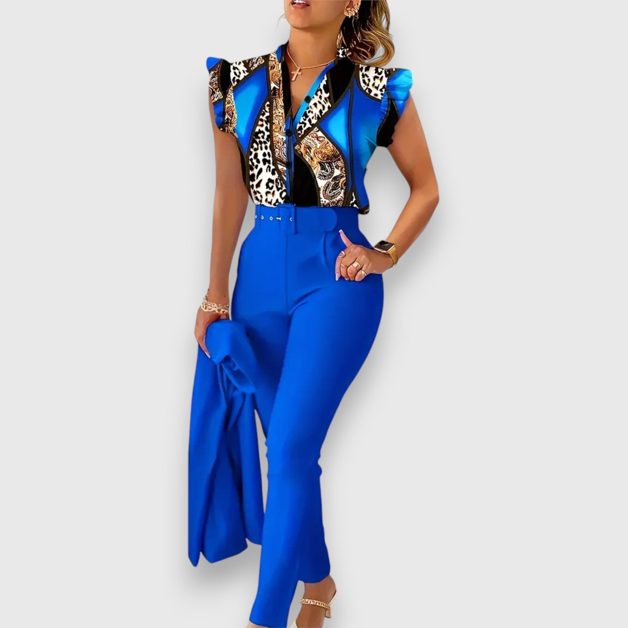 Súprava z dvoch prvkov s moderným leopardím vzorom