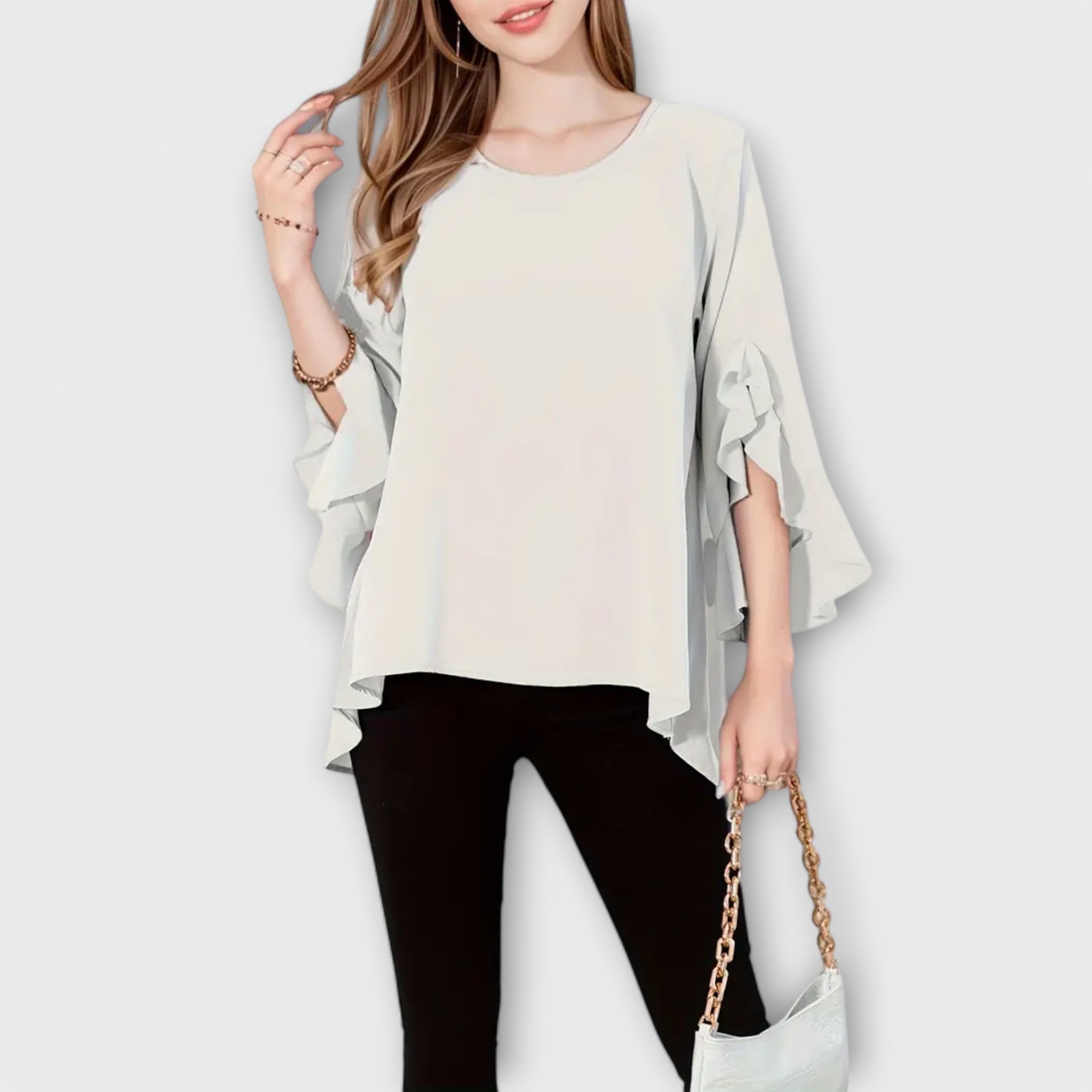 Aria - Perfektná jarná blúzka s okrúhlym výstrihom