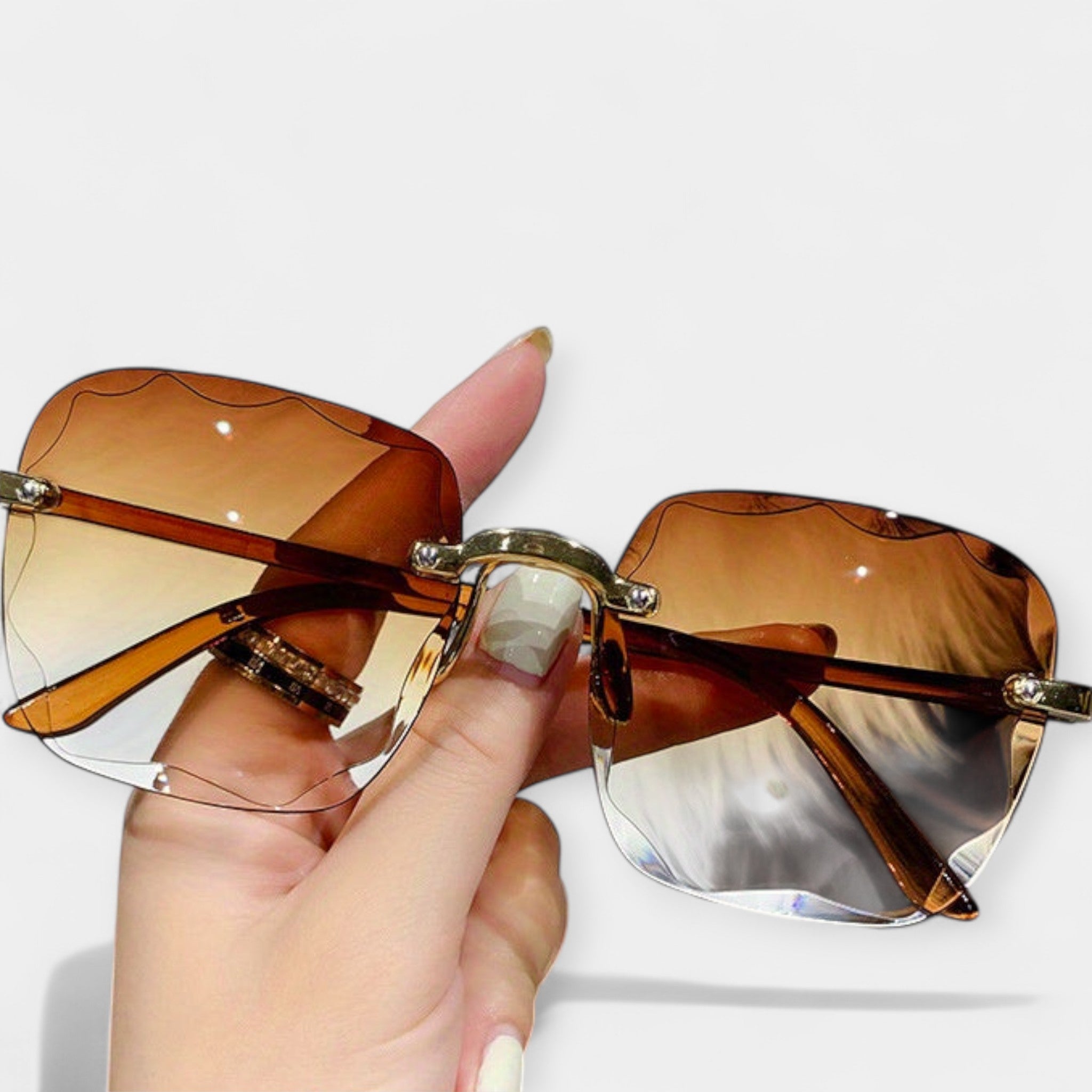 Klasické Retro Okuliare Bez Rámu