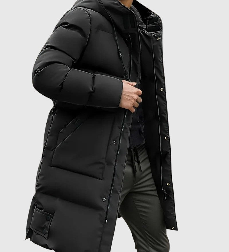 Jan – Dlhý páperový kabát s kapucňou