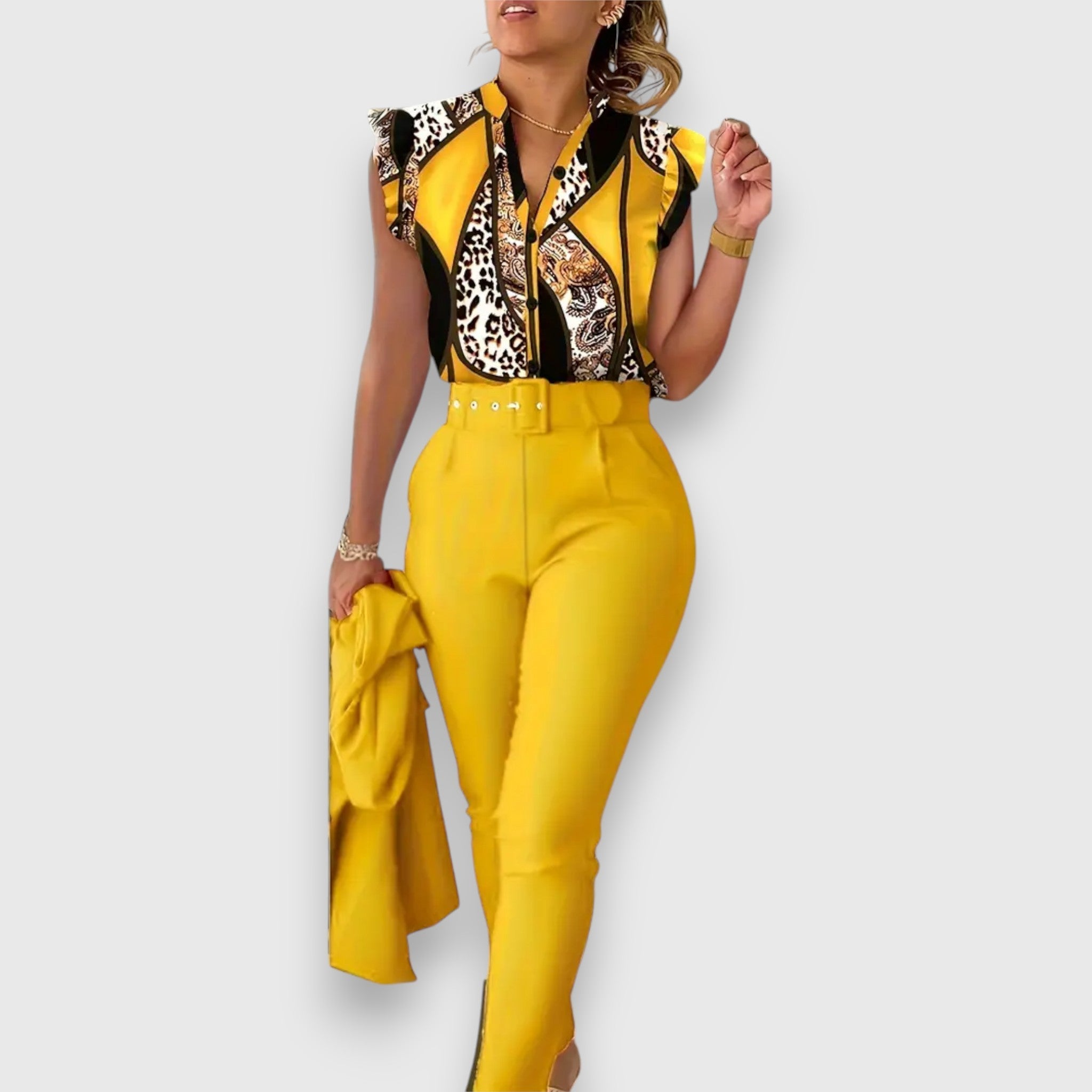 Súprava z dvoch prvkov s moderným leopardím vzorom