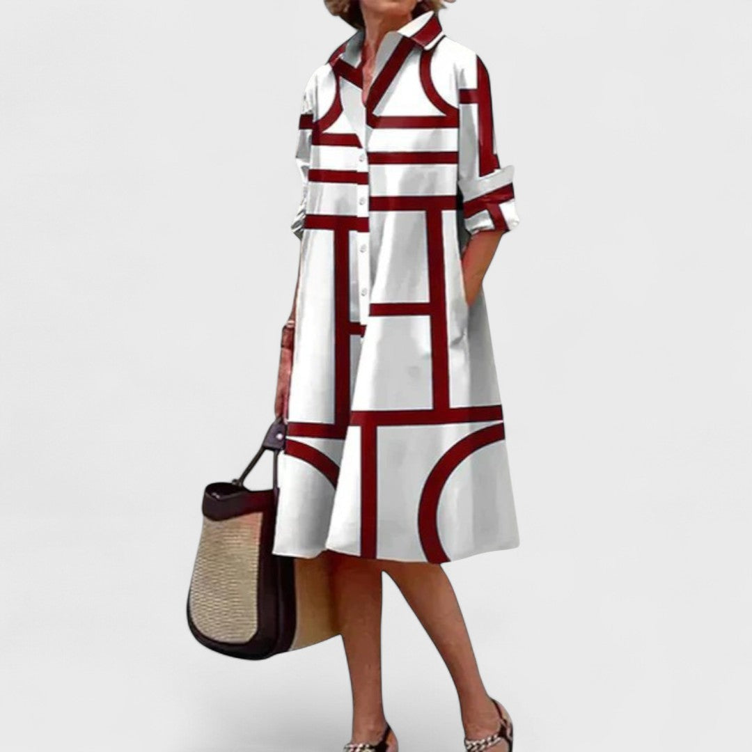 Stela - Geometricky Elegantné Šaty