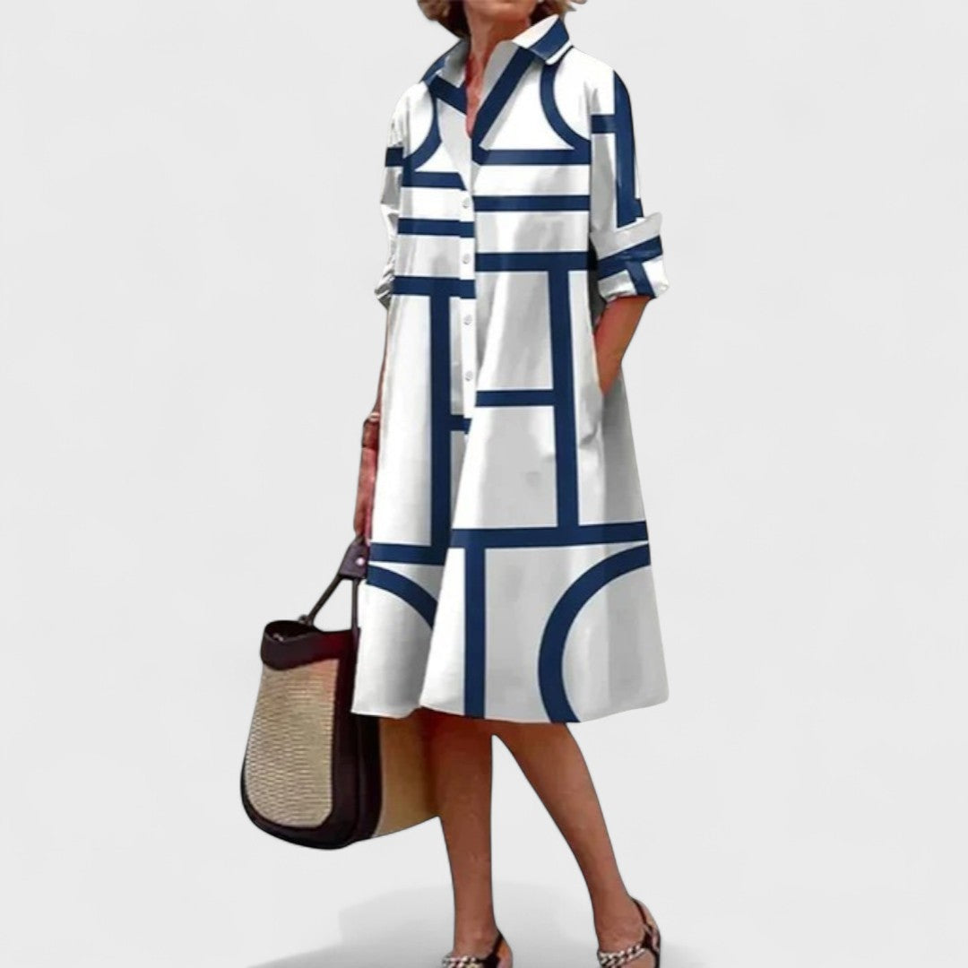 Stela - Geometricky Elegantné Šaty