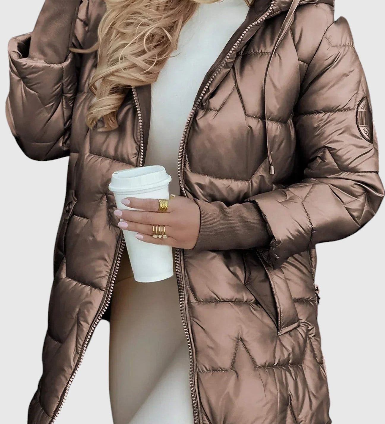 Nolven – Elegantný dámsky kabát s kapucňou