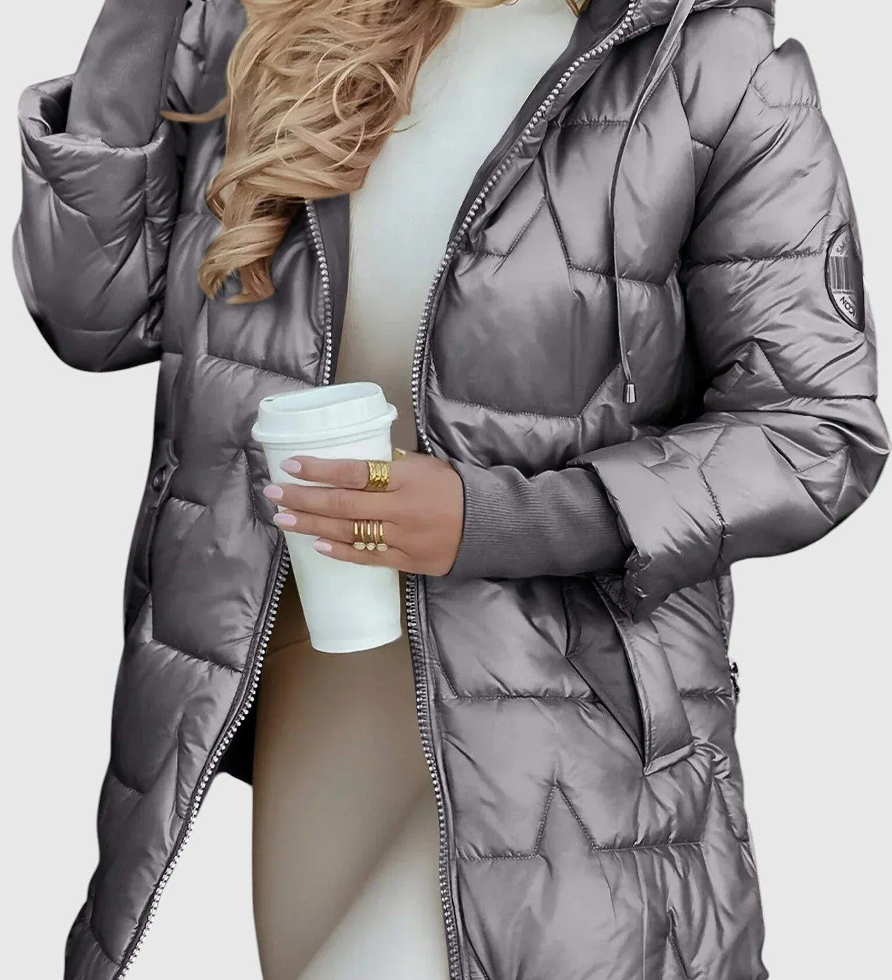 Nolven – Elegantný dámsky kabát s kapucňou